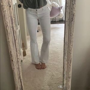 Hudson white flare jeans